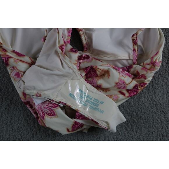 New Seafolly Swimwear 10 Floral Print Silk Road Drawstring Keyhole One Piece - Picture 7 of 7